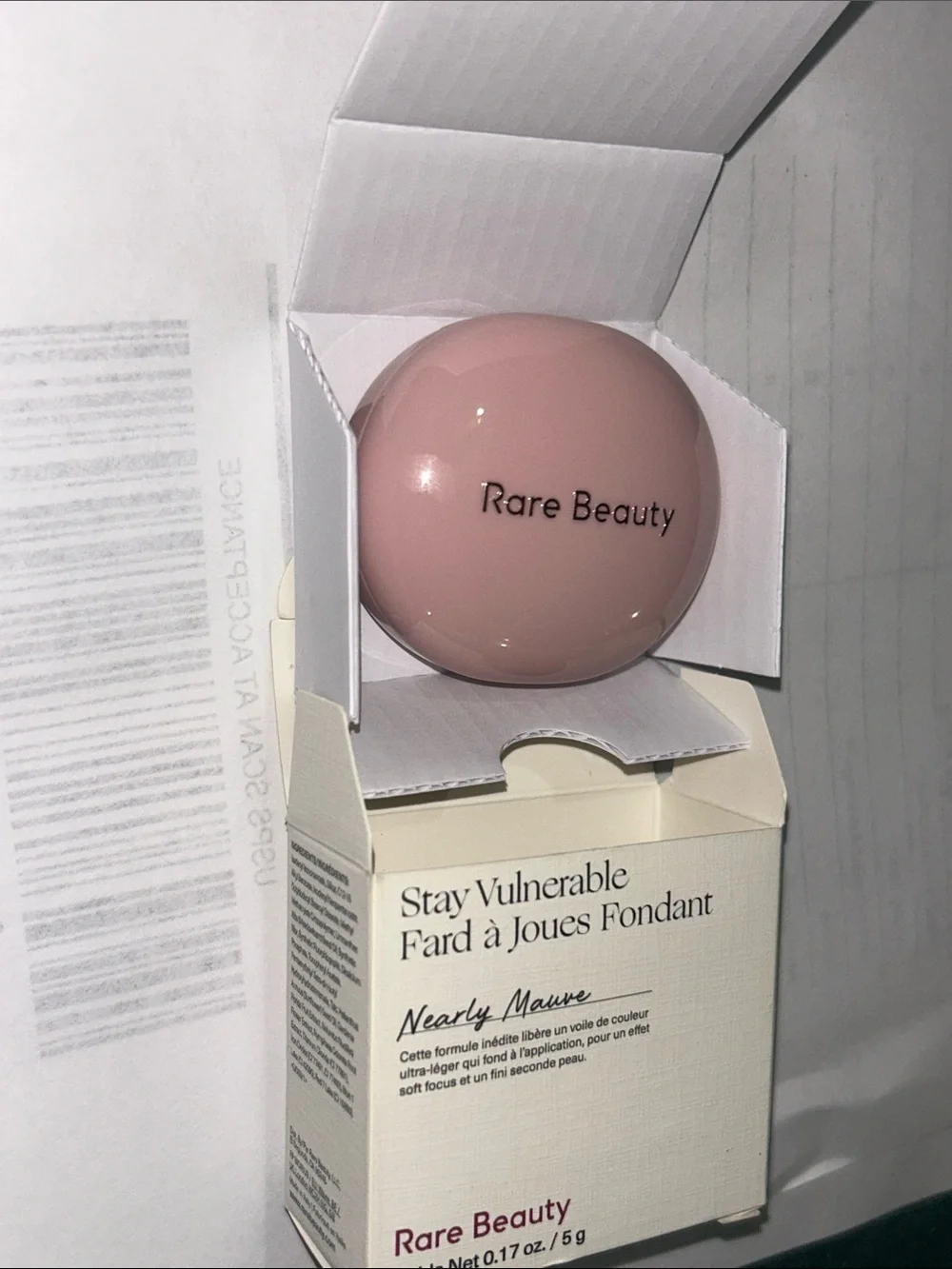 Rare Beauty Nearly Mauve Cream Blush